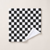 Zwart en wit gebarsten patroon bad handdoek (Wasdoekje)