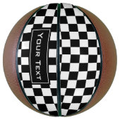 Zwart en wit gebarsten patroon basketbal (Verticaal)