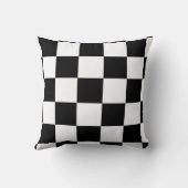 Zwart en wit gebarsten patroon kussen (Achterkant)
