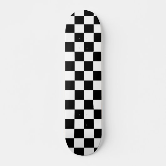 Zwart en wit gebarsten patroon skateboard (Voorkant)