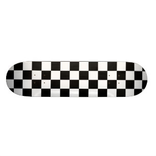 Zwart en wit gebarsten patroon skateboard
