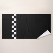 Zwart en wit Gecontroleerd Splatter-effect Badhanddoek (Badhanddoek)