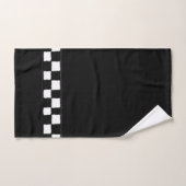 Zwart en wit Gecontroleerd Splatter-effect Handdoek (Handdoek)