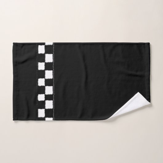 Zwart en wit Gecontroleerd Splatter-effect Handdoek (Handdoek)