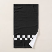 Zwart en wit Gecontroleerd Splatter-effect Handdoek (Handdoek)