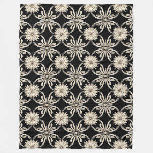 Zwart En Wit Geometrisch Modern Minimalistisch Fleece Deken