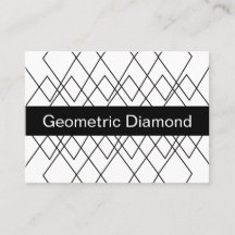 Zwart en wit geometrische diamant