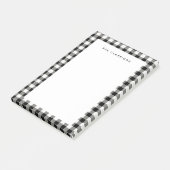 Zwart en wit geruit gepersonaliseerd post-it® notes (Schuin)