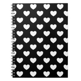 Zwart en wit hart notitieboek