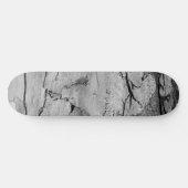 Zwart en Wit Houten Print Skateboard (Horizontaal)