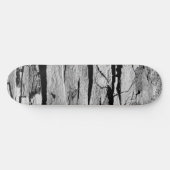 Zwart en Wit Houtprint Skateboard (Horizontaal)