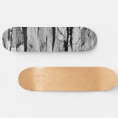 Zwart en Wit Houtprint Skateboard (Horizontaal)