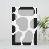 Zwart en wit inktpatroon. briefpapier (Staand voorkant)