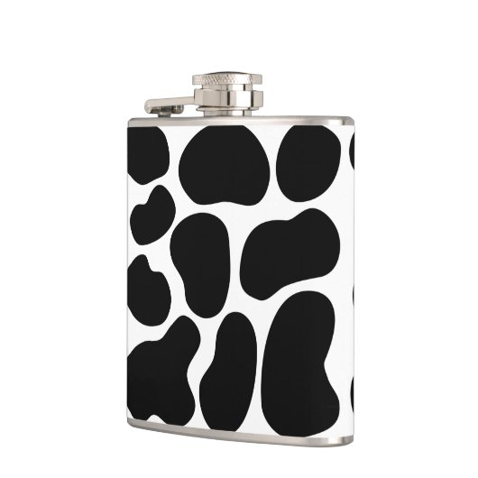 Zwart en wit inktpatroon. heupfles (Links)