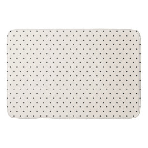 Zwart en wit ivoor polka stippenpatroon retro badmat