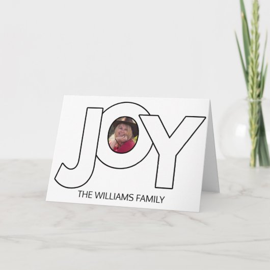 Zwart en wit Kerstmis Kaart (Voorkant)