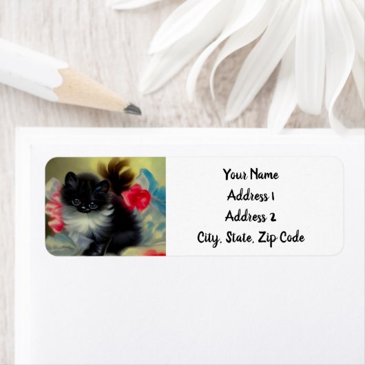 zwart en wit, keukenverf etiket (Insitu)