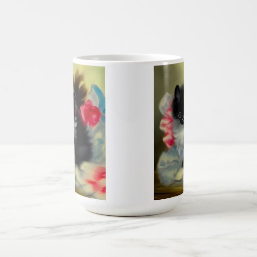 zwart en wit, keukenverf magische mok (Midden)