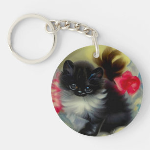 zwart en wit, keukenverf sleutelhanger