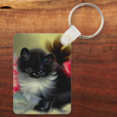  zwart en wit, keukenverf sleutelhanger (Achterkant)