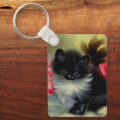  zwart en wit, keukenverf sleutelhanger (Voorkant)