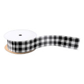 Zwart en Wit Klein Grootte Gingham Controleert Lin Lint (Spoel)