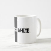 Zwart en wit koffiemok (Voorkant rechts)