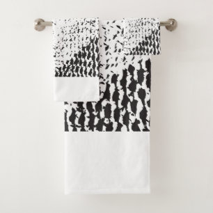 Zwart en wit, korrelig bad handdoek