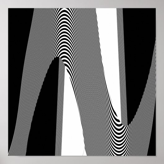 Zwart en wit kunstontwerp, poster (Voorkant)