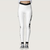 Zwart en wit leggings (Voorkant)