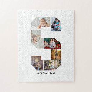 Zwart en Wit Letter S Foto Collage Legpuzzel