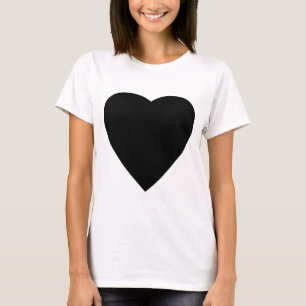 Zwart en wit liefdeshartsontwerp. t-shirt