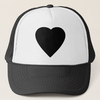 Zwart en wit liefdeshartsontwerp. trucker pet