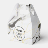 Zwart en wit marmer bedankdoosjes (Voorkant Zijde)