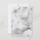 Zwart en wit marmeren kader formeel schrifttype tr RSVP kaartje (Achterkant)