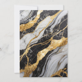 Zwart en wit marmeren patroon met goud kaart