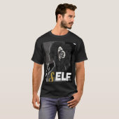 Zwart en wit meisje schaduw zelf liefde Tshirt (Voorkant volledig)