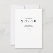 Zwart en wit Minimale Weddenschap Bespaar de Datum (Voorkant)