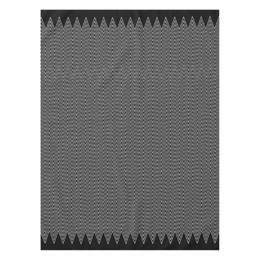 Zwart en wit modern Abstract geometrisch ontwerp Tafelkleed (Voorkant)