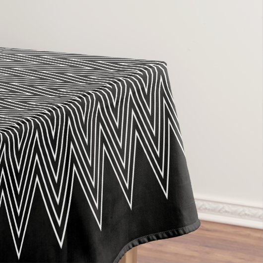 Zwart en wit modern Abstract geometrisch ontwerp Tafelkleed (Voorbeeld)