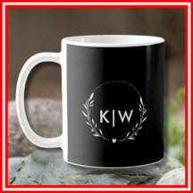 Zwart en Wit | Modern Initialen Monogram