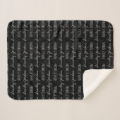 Zwart en wit Modern Keepsake Baby Custom Sherpa Deken (Voorkant (horizontaal))
