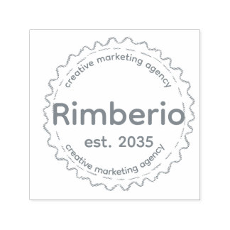 Zwart En Wit Modern Marketingbureau Ronde Stempel
