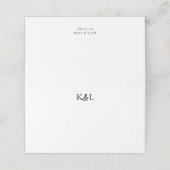 Zwart en wit Modern Monogram Ampersand Wedding (Buitenkant ongevouwen)