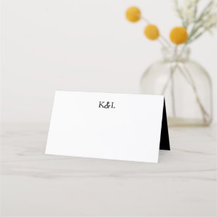 Zwart en wit Modern Monogram Ampersand Wedding