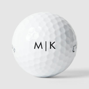Zwart en wit   Modern monogram Golfballen