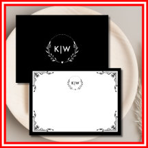 Zwart en Wit | Modern Monogram Initiaal