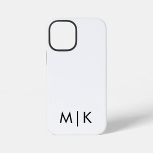 Zwart en Wit Modern Monogram iPhone 12 Mini Hoesje