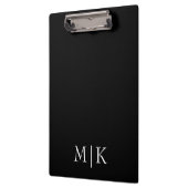 Zwart en wit | Modern monogram Klembord (Links)