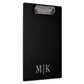 Zwart en wit | Modern monogram Klembord (Rechts)